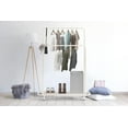 Simple Houseware Double Rod Clothing Garment Rack with Industrial Pipe