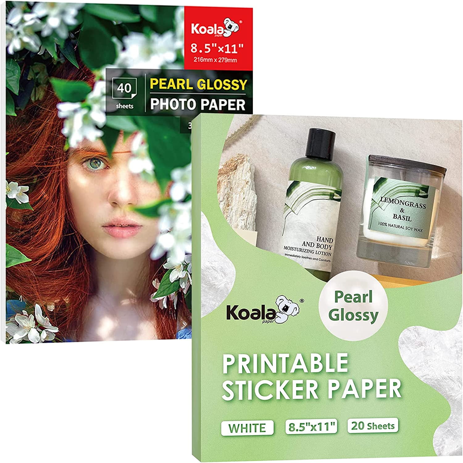 Koala Printable Pearl Glossy Sticker Paper for Inkjet and Laser