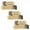 Tan, variant on VW Type 3 Squareback Airplane 2 Point Red Lap Bench Seat Belt Kit - 3 Belts