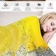 thumbnail image 3 of Pratyus Yellow Gray Abstract Flannel Throw Blanket for Couch Sofa Bed Home Decor All Seasons Super Soft Blanket 40x50in, 3 of 6