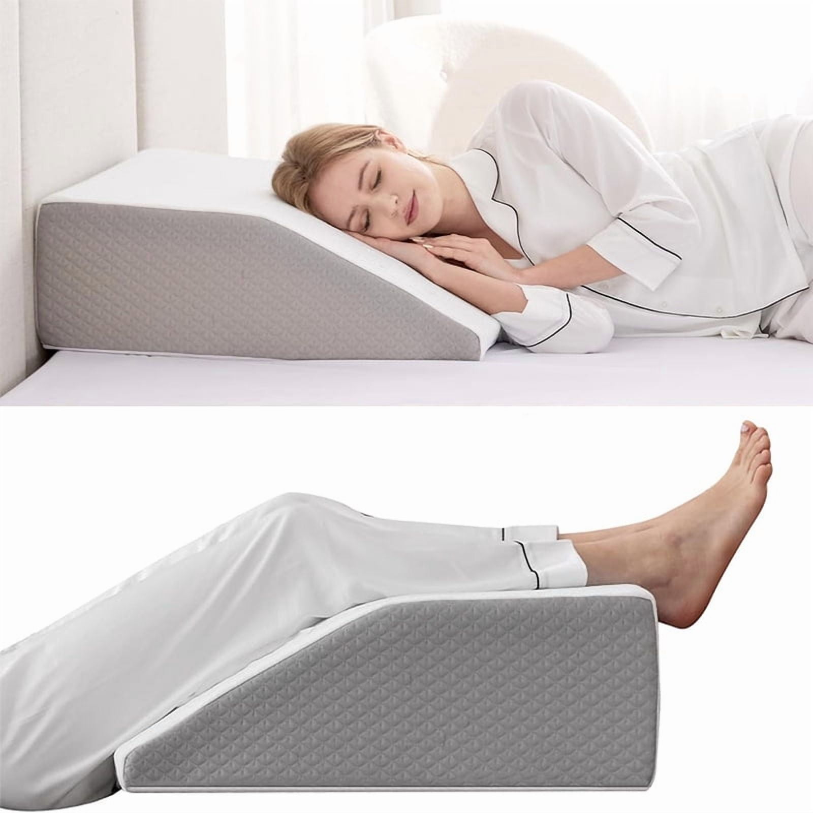 Leg Pillow, 8inch Leg Elevating Pillow for Legs,Rest, Sleeping,Leg Wedge Pillow for Side Sleeping, Memory Foam Leg Wedge Pillow