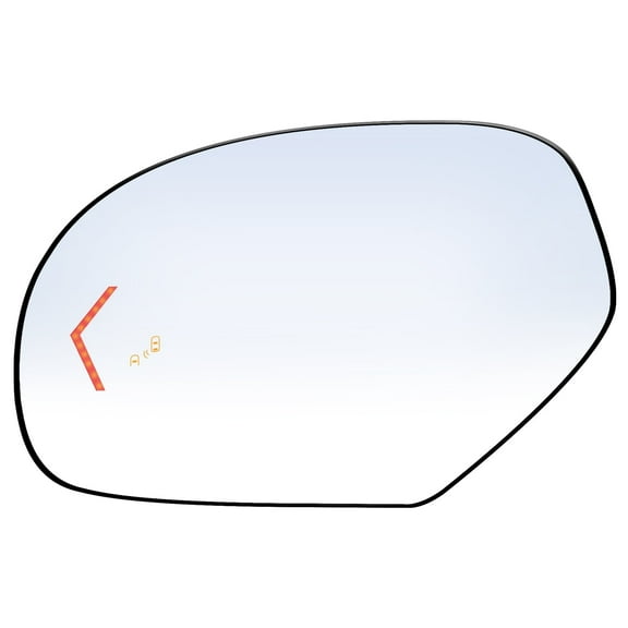 Driver Side Replacement Mirror Glass Compatible with Cadillac, GMC & CHEVY vehicles - 2009-2014 Escalade/Yukon/Tahoe, Blind Spot Detection, w/o Auto Dimming, 20778440