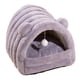 thumbnail image 2 of Cama cueva para mascotas, refugio para dormir, tienda de campaña lavable y cómoda para gatos, nido semicerrado Gris L, 2 of 9