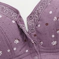 thumbnail image 2 of DJskiyers Daisy Bras for Women Button Front Closure Bra Comfortable Everyday Bralette Convenient Full Coverage Bra Plus Size Daily Bras No Underwire Bra for Seniors, 2 of 6