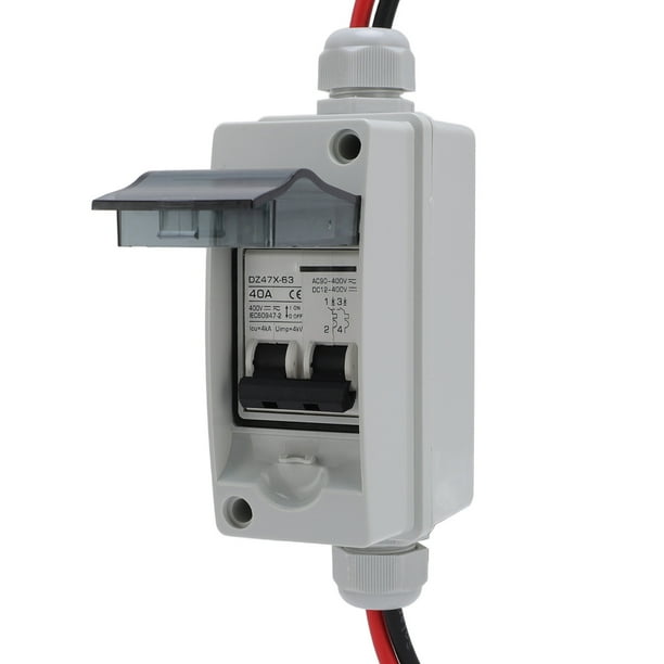 CAJA DE INTERRUPTORES DE CIRCUITO 2P, IP65 A PRUEBA DE AGUA SOBRE VOLTAJE DE Protector Solar del Panel de Desconexión 40a Para El de Cuadritrula de Encendido y apaguado