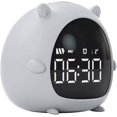 thumbnail image 3 of Reloj despertador digital para niños, función de repetición, silencioso, sin tictac, para dormitorio, gris, 3 of 5