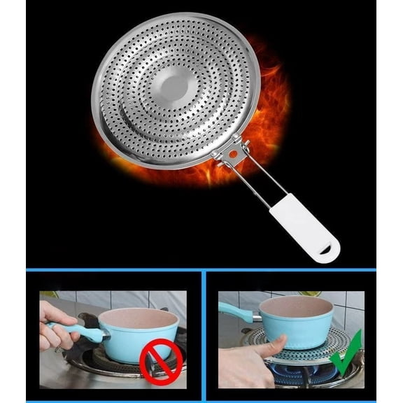 Vruelia Heat Diffuser for Gas Stove or Electric Stove, Flame Guard Simmer Plate