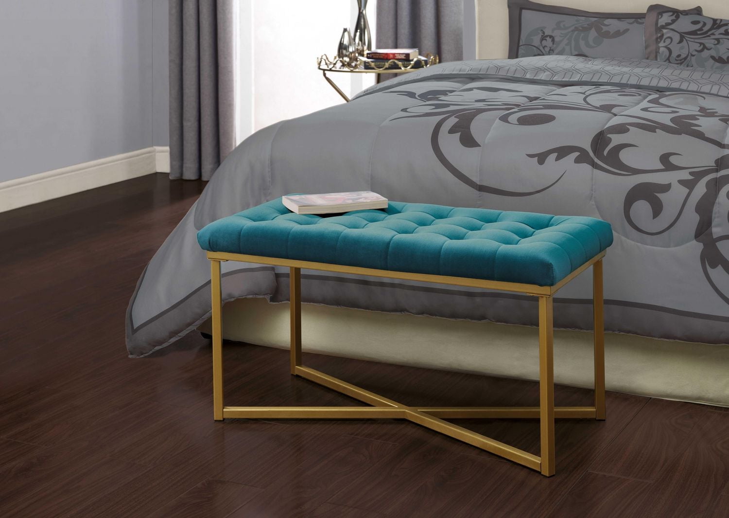 hometrends Banquette rembourrée et tuftée