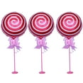 thumbnail image 1 of CIMAXIC Party 3pcs Lollipop Balloon Aluminum Foil Balloon Table Balloon Creative Table Balloon for Party Decoration Base Rod Collar Flower Color Random,17.32"X17.32"X0.04", 1 of 5