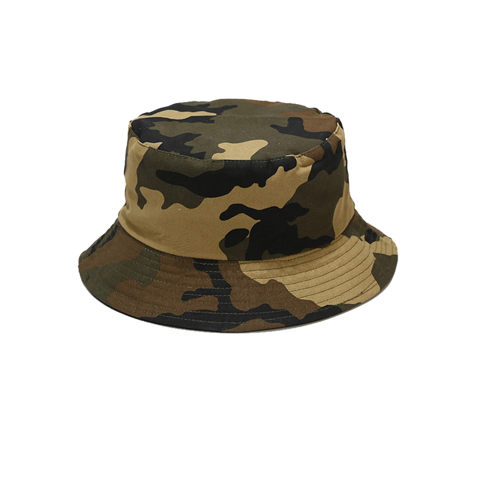 Mens Sunhat Hat Reversible Cotton Green Camouflage Brown Washable Packable 58cm 