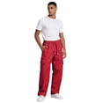 thumbnail image 5 of GrmtClth Men's Cargo Sweatpants Pants Wide Leg Sweat Pants Fall Baggy Y2K Parachute Pants with Pockets Red M, 5 of 6