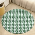 thumbnail image 6 of Aesthetic Leaf Green And White Ripple Round Carpet Circle Rug Outdoor Patio Area Rug Washable Large Area Rugs Hallway Room Decor Fitness Mats, 6 of 8