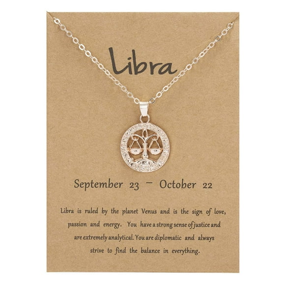 Up to 65% Off Twelve Constellation Pendant Elegant Gold Tone Chain Necklaces Letter Horoscope Necklace Rings Earring Jewelry on Clearance