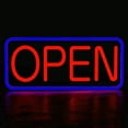 thumbnail image 2 of Letrero LED de neón abierto para ventana de negocios, 11.8 x 5.9 pulgadas, letrero para puerta, fiesta de cumpleaños, Navidad, 2 of 5