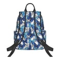 thumbnail image 3 of Daiia Blue and White Butterflies School Backpack for Men and Women Lightweight Backpack Durable Backpack Water-Resistant,Travel,Work Bag, 3 of 9