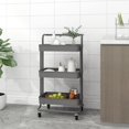 thumbnail image 2 of Carrito de cocina VidaXL de 3 niveles, gris, con cestas extraíbles, 2 of 8