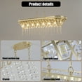 thumbnail image 7 of Modern Champagne Gold Kitchen Island Light - Oval Crystal ceiling chandelier, 7 of 7