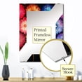 thumbnail image 3 of Designart "Colorful Floral Fireworks Display" Abstract Collages Oversized Wall Mirror - Modern Abstract Bathroom Wall Mirror Decor - Multiple Color Options, 3 of 6