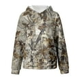 thumbnail image 5 of Xudanell Girls Camo Hoodie Toddler Oversized Hooded Sweatshirt Camouflage Casual Pullover Tops with Pockets Grey,Size 3-4, 5 of 6