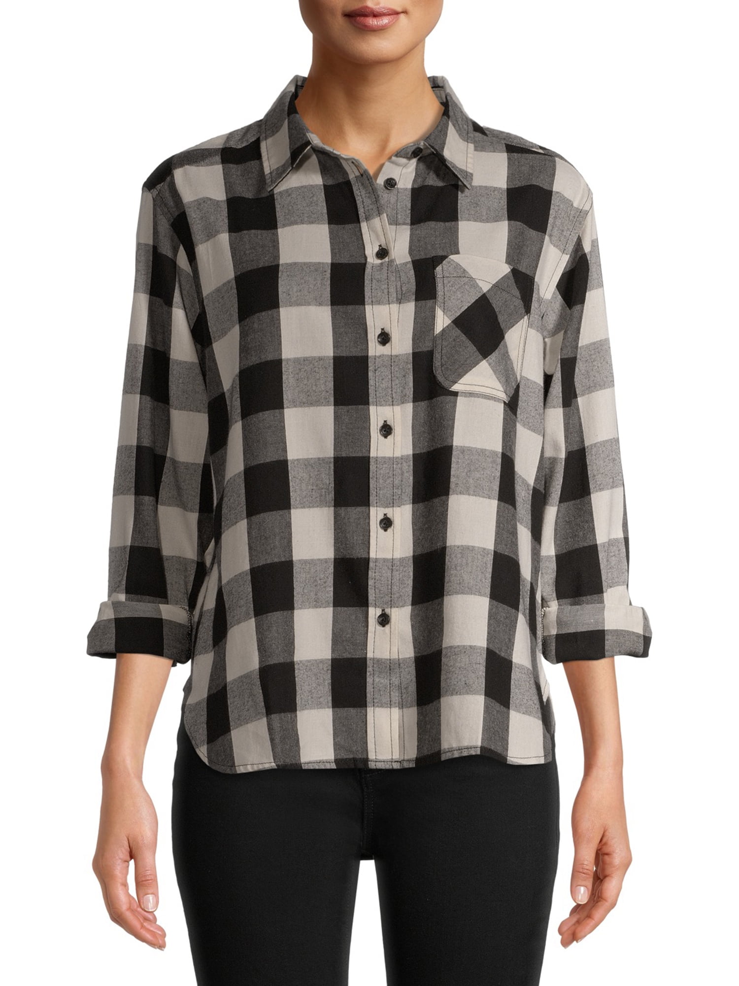 flannel shirts walmart womens