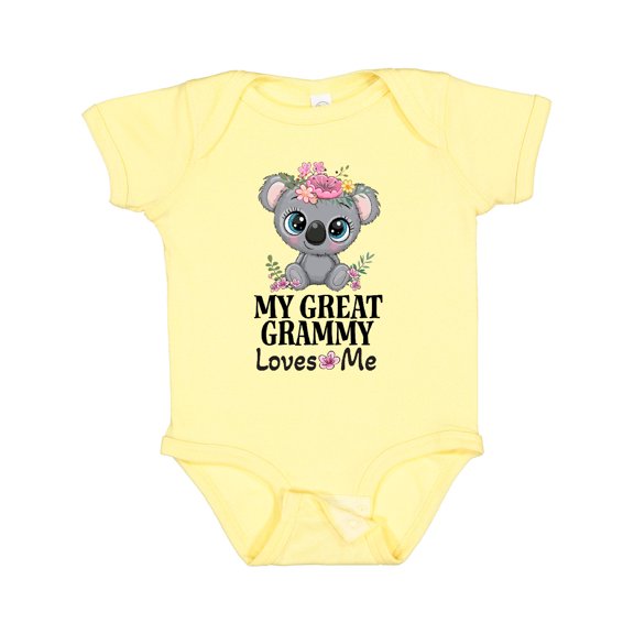 Inktastic My Great Grammy Loves Me Koala Girls Baby Bodysuit