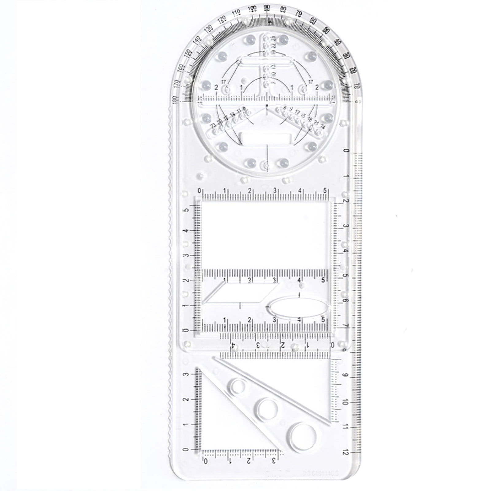 Teissuly Multifunctional Student Math Ruler,Multifunctional Rotatable