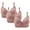 Pink, variant on Oplxuo 3 Pack Push Up Wireless Bras for Women Comfortable Adjustable No Underwire T Shirt Bra Plus Size Everyday Bra
