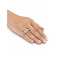 thumbnail image 3 of PalmBeach Jewelry Pave Diamond Multi-Row Dome Ring 1/4 TCW in 14k Gold-plated Sterling Silver, 3 of 5