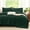 Emerald Green-Full, variant on Queen Black Pinch Pleat Bed-in-a-Bag Bedding Set