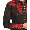 thumbnail image 3 of Scully PL-654-CRI-S Womens Western Shirt - Crimson- Small, 3 of 3