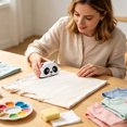 thumbnail image 2 of CZSCPDAW Personalized Panda Name Stamp for Kids Clothing and School Supplies, Self-Inking Marker, White, 2 of 3