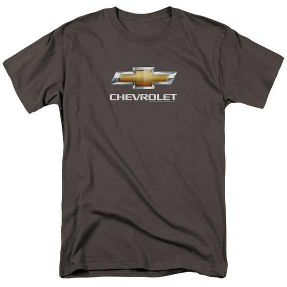 Chevrolet Chevy Bowtie Stacked S/S Adult 18/1 T-Shirt Charcoal 5X