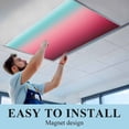 thumbnail image 5 of 2 Pack Turquoise Rose Fluorescent Light Covers for Ceiling Lights Red Stripe Gradient Magnetic Ceiling Light Covers Overhead Light Filters for Office Classroom Home, 5 of 9