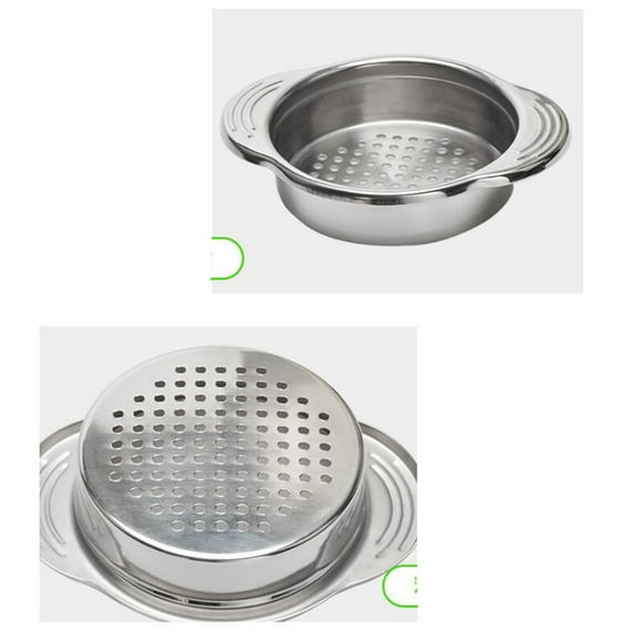 OUNONA Stainless Steel Can Strainer Sieve Colander for Tuna Beans Vegetables Kitchen Tool and Easy to Clean