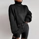 thumbnail image 5 of Suéter de cuello alto suelto de punto de manga larga con hombros descubiertos a la moda de otoño e invierno para mujer, 5 of 6