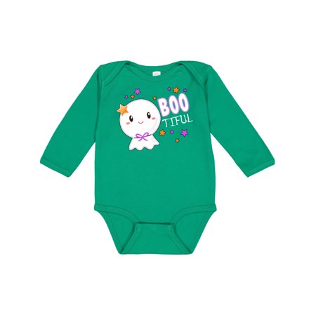 

Inktastic Boo-tiful- cute ghost Gift Baby Boy or Baby Girl Long Sleeve Bodysuit