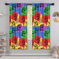 thumbnail image 5 of Blackout Kids Curtains,Colorful Dinosaurs Pop Art Pattern Childrens Insulated Curtains Set Of 2,Bedroom Essentials,Toddler Room Decor 42"x63", 5 of 5