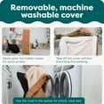 thumbnail image 4 of Round Orthopedic Dog Bed for Large Dogs, Egg Crate with a Solid Orthopedic Foam Base with Attached Blanket Hood and Removable Washable Cover, Large, Sherpa & Suede Snuggery, Gray, 4 of 4