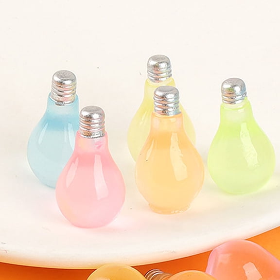 TEHAUX 10pcs Small Assorted Color Light Bulbs for Crafts, Decorations, Projects, Home and Party Lighting
