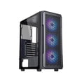 thumbnail image 2 of DIYPC S3-BK-ARGB Black USB3.0 Steel/ Tempered Glass ATX Mid Tower Gaming Computer Case w/ Tempered Glass Panel and 3 x ARGB LED Fans x Front (Pre-Installed), 2 of 20