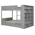 thumbnail image 4 of Newest Full over Full Bunk Bed With 2 Drawers and Multi-layer Cabinet, Gray, 4 of 11