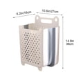 thumbnail image 2 of MMJ Wall Mounted Foldable Laundry Hamper TPE Plastic Dorm Room Decor for Bathroom Laundry, 2 of 4