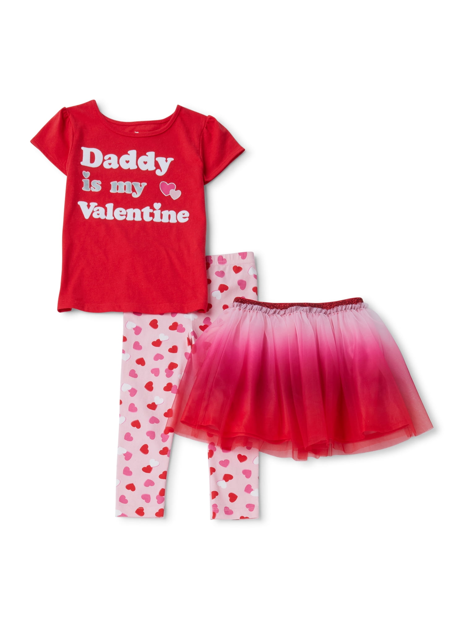 YOUNGER TREE Newborn Baby Girls Valentine/’s Day Outfit Long Sleeve Romper Tutu Skirt Headband Leg Warmer 4PCS Outfits