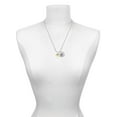 thumbnail image 3 of Delight Jewelry Goldtone Large Light Purple Crystal Heart Silvertone Script Initial Disc - B - Charm Necklace, 20"+3", 3 of 4