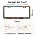thumbnail image 2 of Aluminum License Plate Frame 2 Pack Car Exterior Accessory Car Tag Holder for Front Rear Plates Cars Decor Snowman and Gift Box, 2 of 7