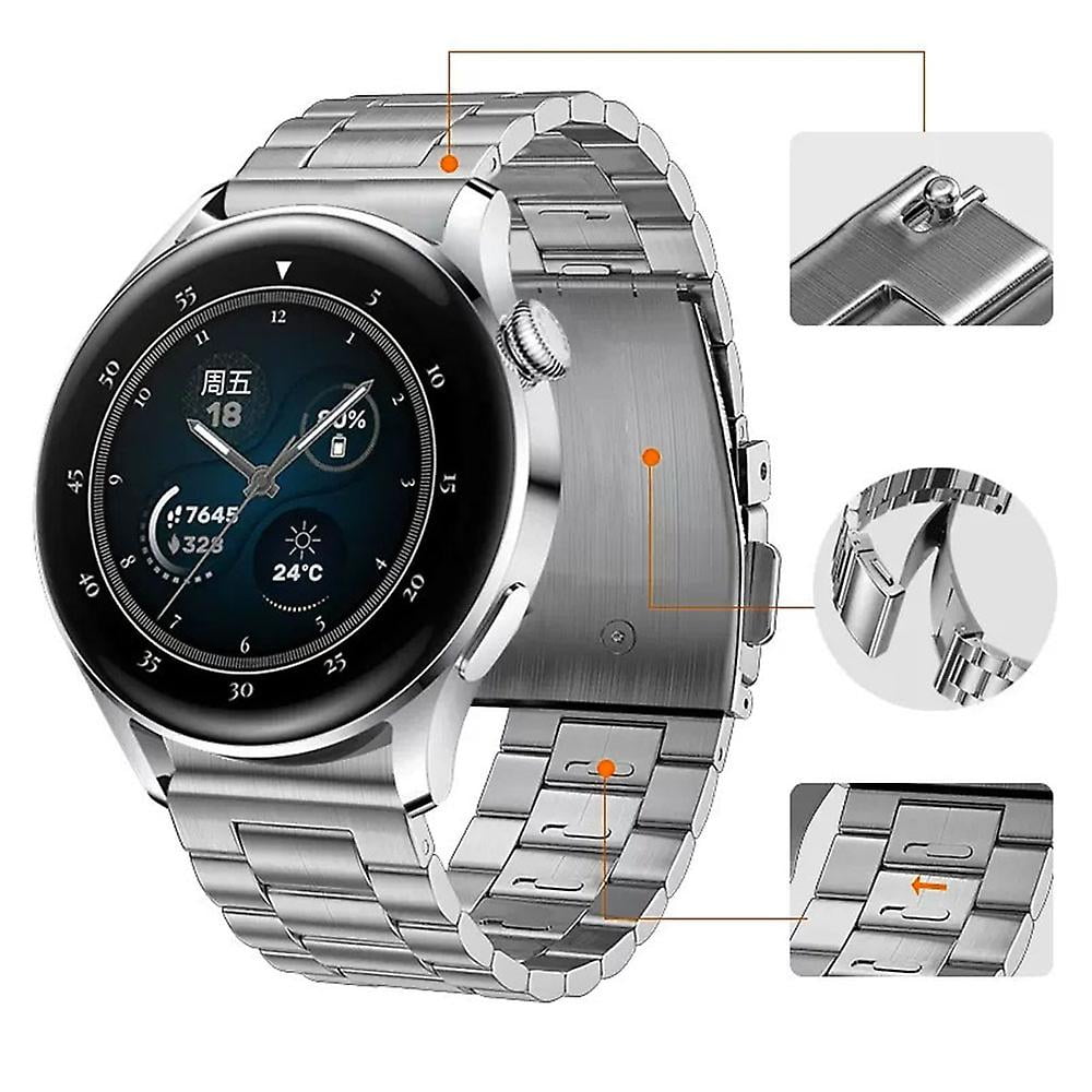 3 Beads Titanium Steel 22mm Watch Strap compatible Huawei Watch Gt4 46mm gt3 46mm gt2 46mm G Need Walmart