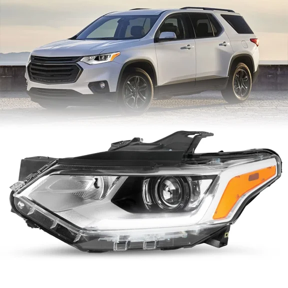 BRYGHT For 2006-2014 Honda Ridgeline Black Amber Headlights Assembly Pair 06-14