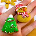 thumbnail image 4 of Juego de 12 moldes para galletas navideñas, cortadores de galletas para niños, cortadores de galletas con eyector, decoraciones interesantes, 4 of 5