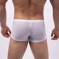 thumbnail image 4 of Sngxgn Men's Boxer Briefs Stretch Underwear Underpants Regular Leg(White,M), 4 of 9