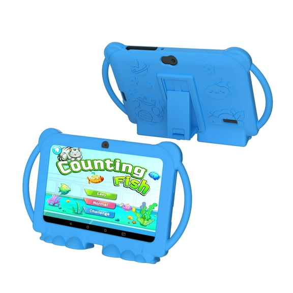 Kids Tablet 7 inch Android 12 Tablet for Kids, 4GB RAM 32GB ROM Quad Core Toddler Tablet with Shockproof Case, Parental Control, WiFi, Bluetooth, 3000mAh Battery, Dual Camera, Educational, Games